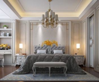 Simple European Style Bedroom-ID:490872712
