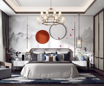 New Chinese Style Bedroom-ID:754370844