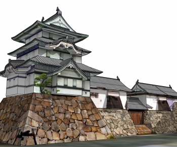Japanese Style Ancient Architectural Buildings-ID:852492428