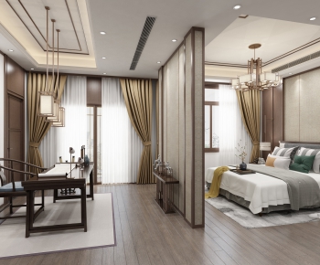 New Chinese Style Bedroom-ID:730555189
