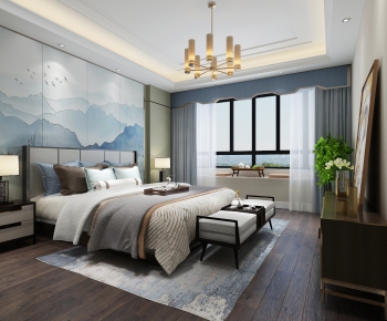 New Chinese Style Bedroom-ID:420342265