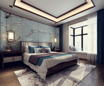 New Chinese Style Bedroom-ID:970545747