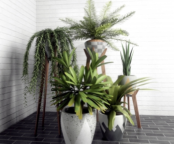 Modern Potted Green Plant-ID:853338982