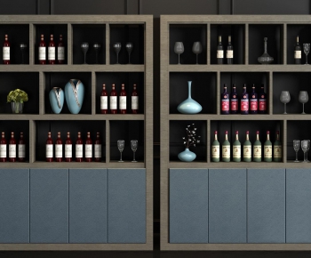 New Chinese Style Wine Cabinet-ID:924309144