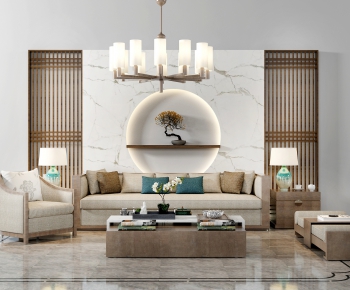 New Chinese Style Sofa Combination-ID:167589619