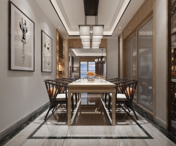 New Chinese Style Dining Room-ID:624666388