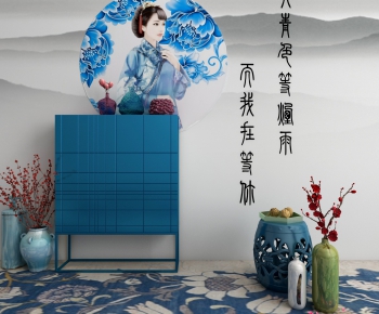 New Chinese Style Side Cabinet-ID:865086945