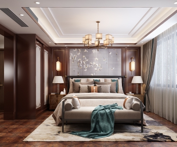 New Chinese Style Bedroom-ID:460345283