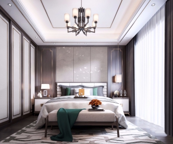 New Chinese Style Bedroom-ID:268541123