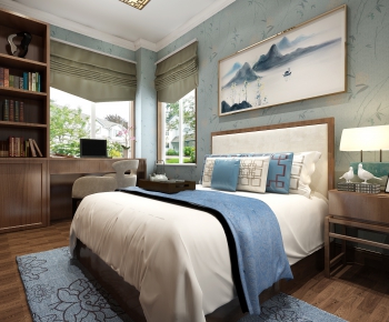 New Chinese Style Bedroom-ID:260672945