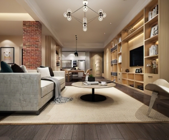 Modern A Living Room-ID:779925473