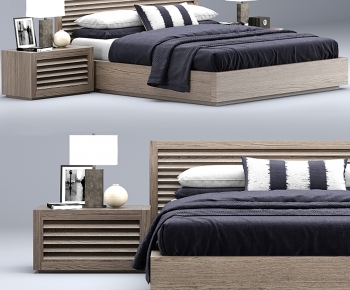 Modern Double Bed-ID:397276938
