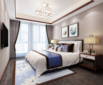 New Chinese Style Bedroom-ID:756069314