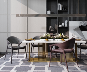 Modern Dining Table And Chairs-ID:624114788