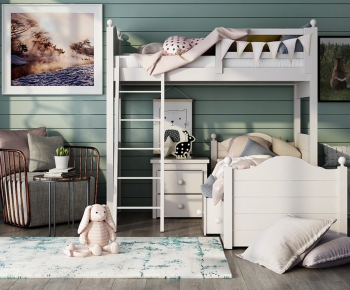 Nordic Style Bunk Bed-ID:586478974