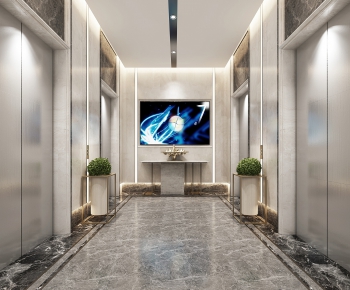 Modern Office Elevator Hall-ID:699100129