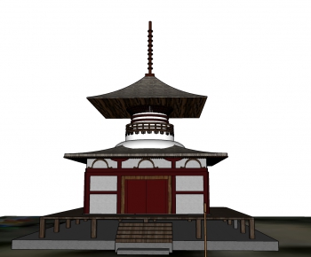 Japanese Style Ancient Architectural Buildings-ID:121406198