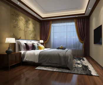 New Chinese Style Bedroom-ID:726429416