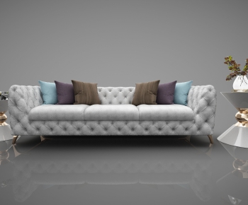 American Style Three-seat Sofa-ID:458713181