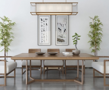 New Chinese Style Dining Table And Chairs-ID:822523554