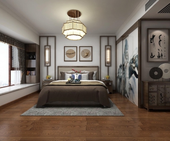 New Chinese Style Bedroom-ID:583007769