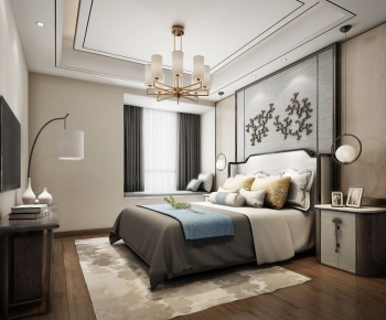 New Chinese Style Bedroom-ID:574302593