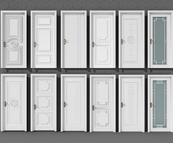 New Chinese Style Solid Wood Door-ID:859799523