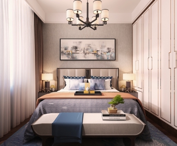 New Chinese Style Bedroom-ID:408112996