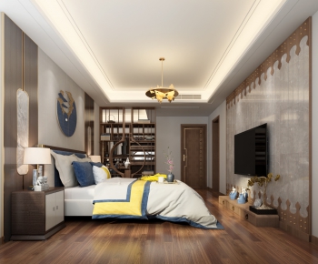 New Chinese Style Bedroom-ID:895322953