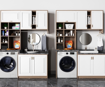 Modern Laundry Cabinet-ID:458093992