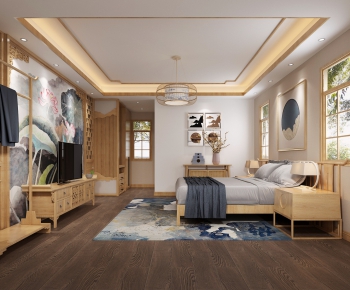 New Chinese Style Bedroom-ID:442056258