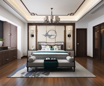 New Chinese Style Bedroom-ID:971958916