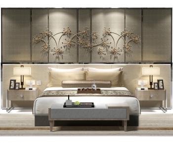 New Chinese Style Double Bed-ID:271701295