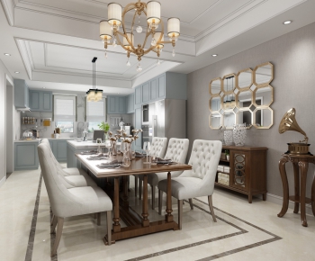 American Style Dining Room-ID:598066953
