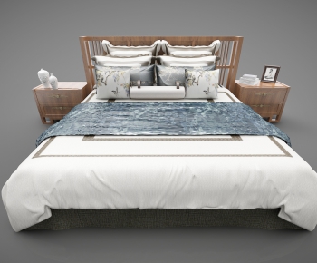 New Chinese Style Double Bed-ID:878700378