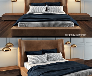 Modern Simple Style Double Bed-ID:414041512