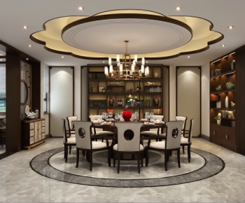 New Chinese Style Dining Room-ID:342584379
