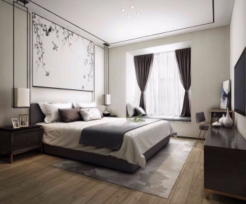 New Chinese Style Bedroom-ID:646078941