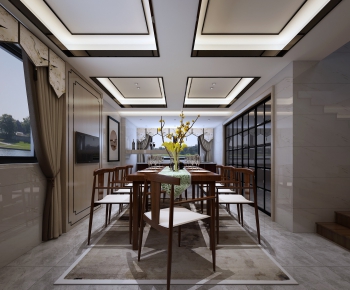 New Chinese Style Dining Room-ID:870206495