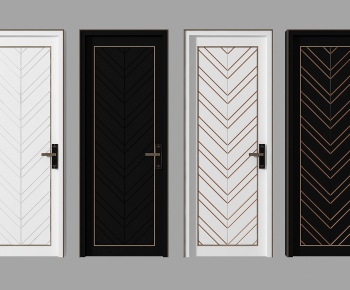 Modern Solid Wood Door-ID:884448532