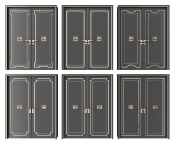 New Chinese Style Double Door-ID:693297491
