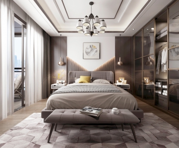 New Chinese Style Bedroom-ID:304918463