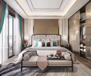 New Chinese Style Bedroom-ID:879199719