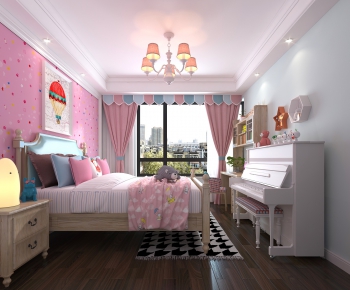 American Style Simple European Style Girl's Room Daughter's Room-ID:464391766