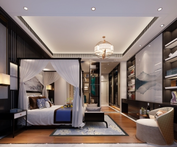 New Chinese Style Bedroom-ID:826409592