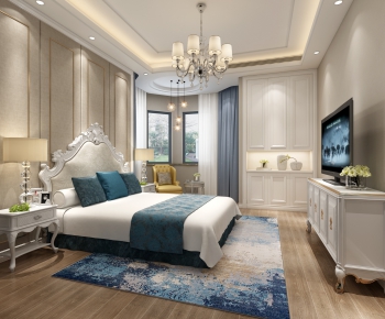 Simple European Style Bedroom-ID:580943561