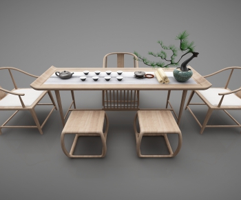 New Chinese Style Tea Tables And Chairs-ID:561401463