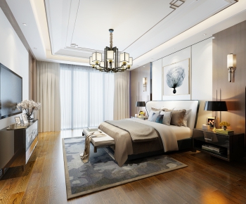 New Chinese Style Bedroom-ID:536662496