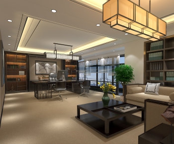 New Chinese Style Manager's Office-ID:352102729