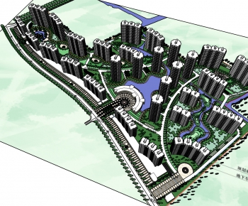 Modern Architectural Bird's-eye View Planning-ID:226430426